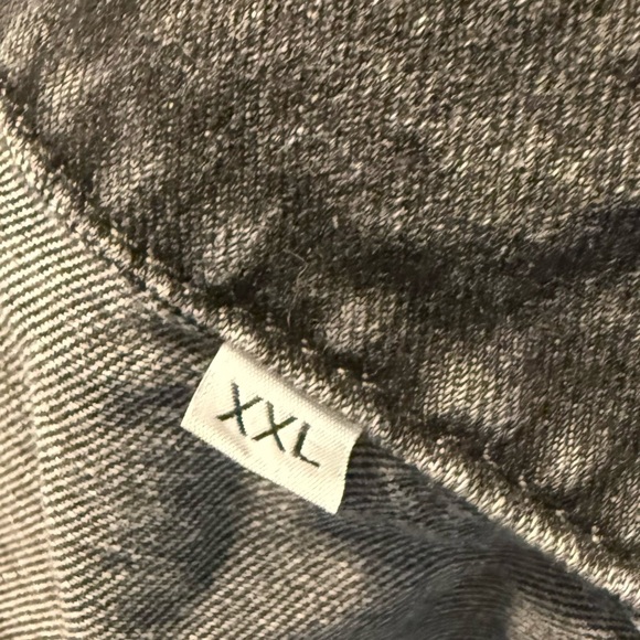 Black Light Wash Jacket w/ black sequin fringe & silver stars. Plus Size. XXL. - Picture 5 of 6